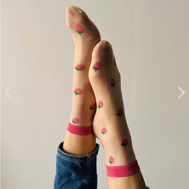 sockette - Wholesale Socks - Women's - Clémence - Women's novelty socks pink RASPBERRIES1