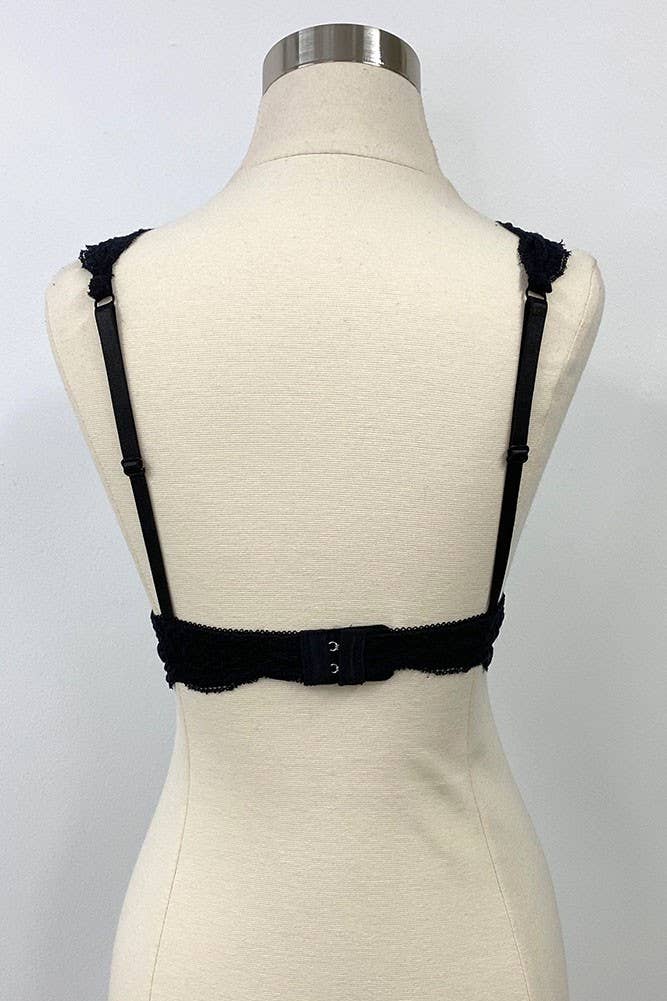 Hana - Vendita all'ingrosso Bralette - Donna - Bralette in pizzo morbida ed elegante con imbottiture rimovibili (6 pezzi)2