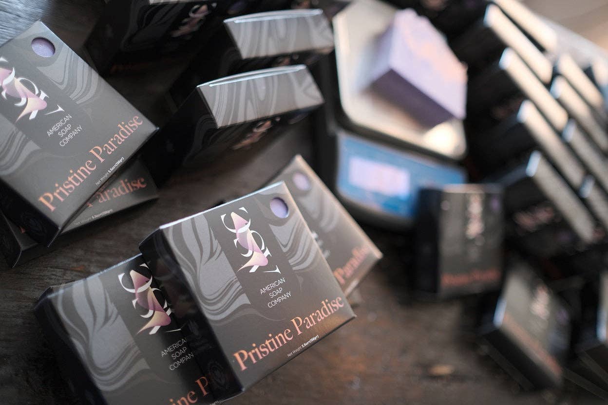 American Soap Company, LLC - Vente Pains de savon - Barre de savon artisanale de luxe parfumée Pristine Paradise3