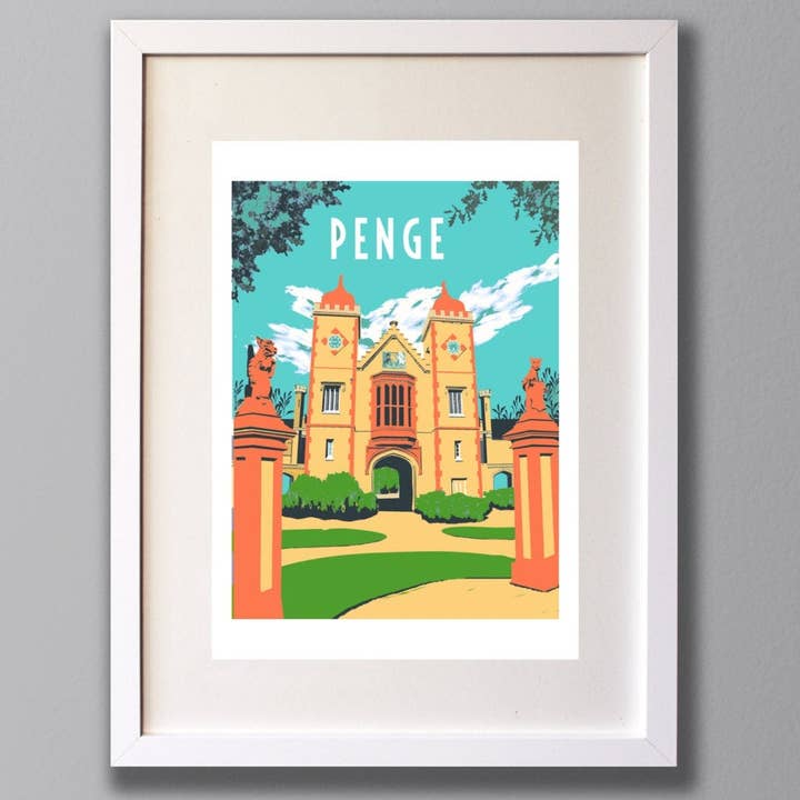 Penge Almshouses Wall Art for wholesale by Red Faces Prints
