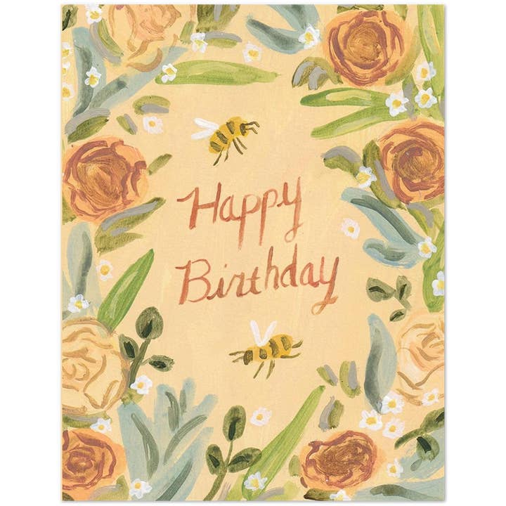 Birthday Wreath Pack of 10 Greeting Cards for wholesale by Ingrid Press
