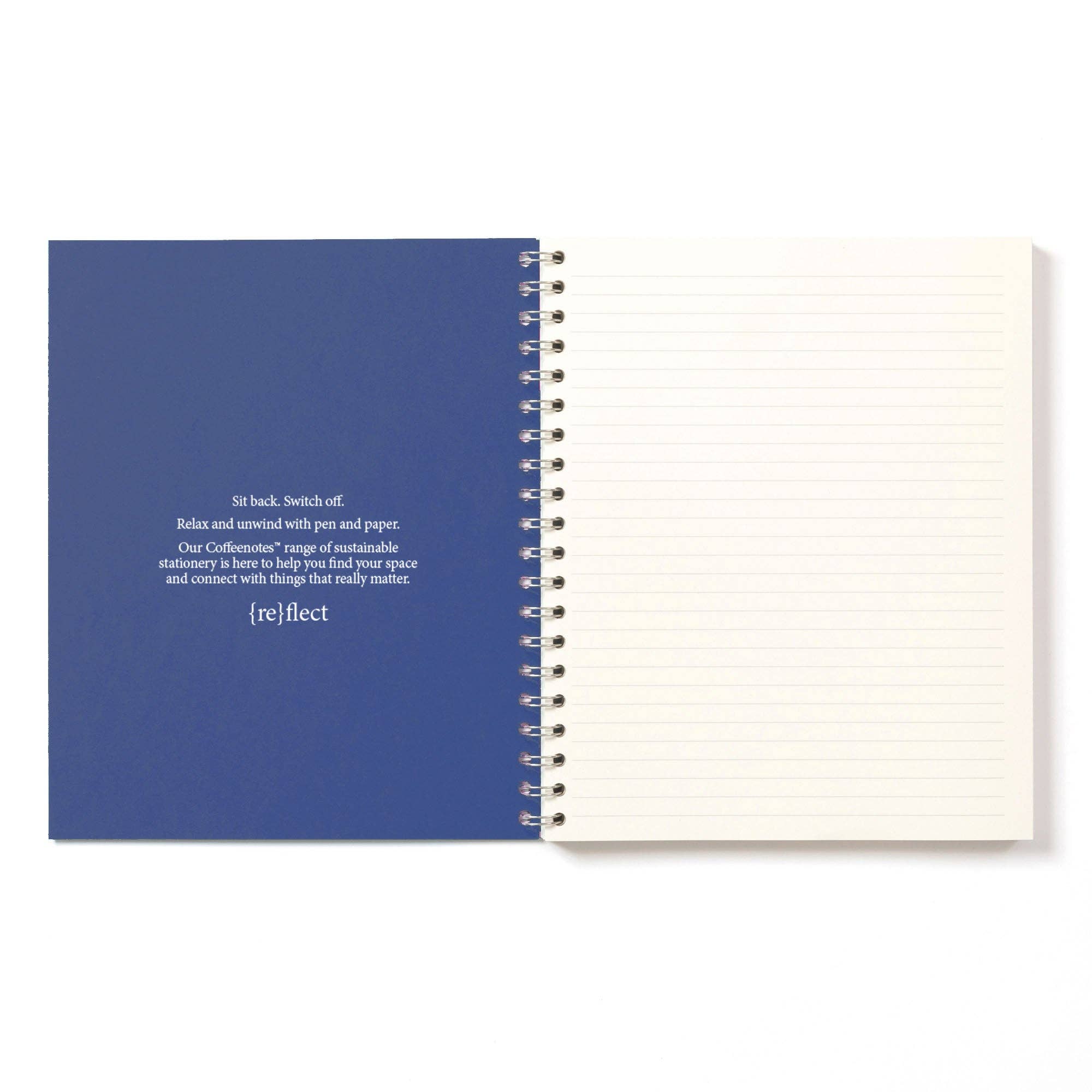 Coffeenotes – wholesale Notebook – Cobalt Blue Wirebound Notebook (Lined)1