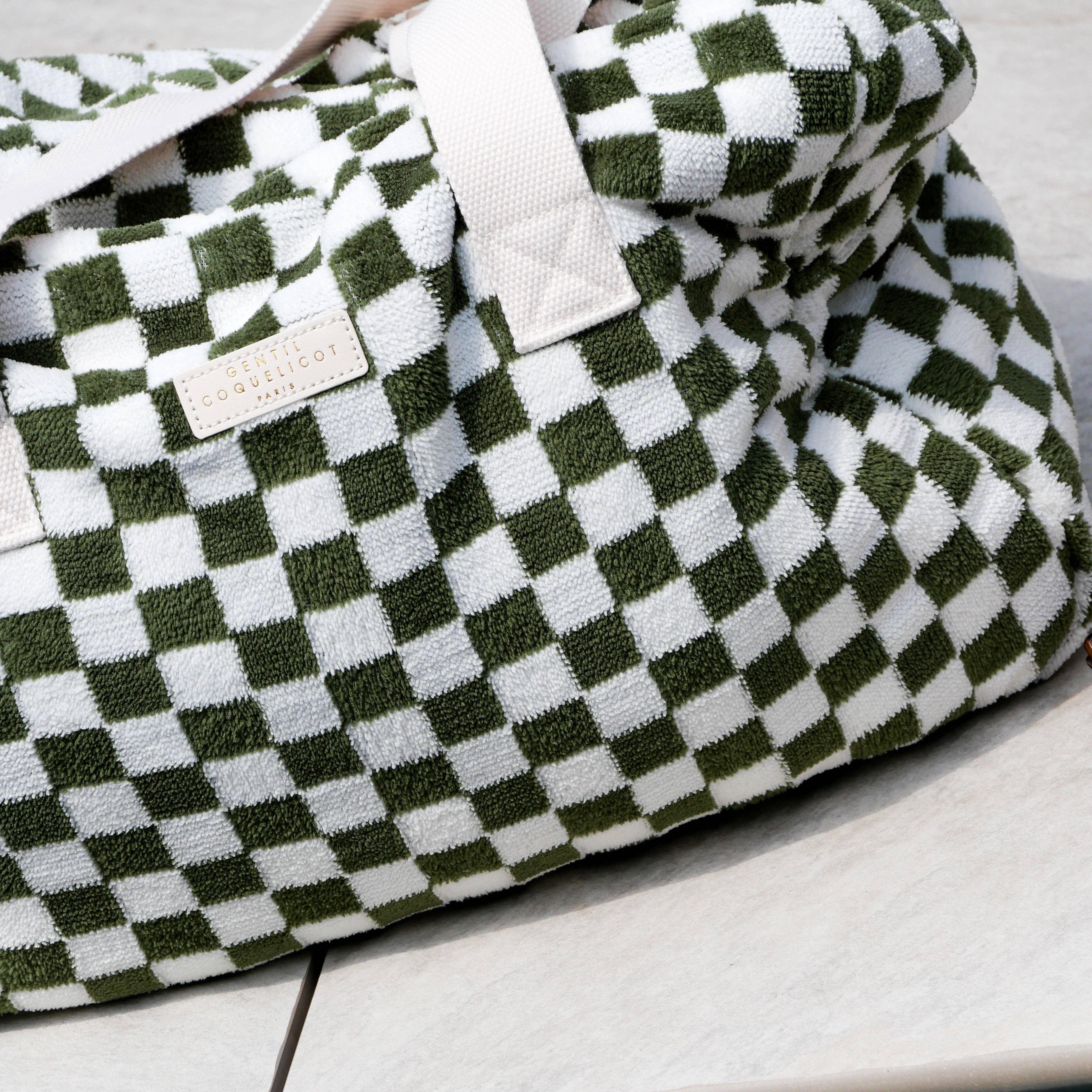 Gentil Coquelicot Paris - Wholesale Weekender Bag - Women's - Checkered sponge weekend bag (3 colors)9