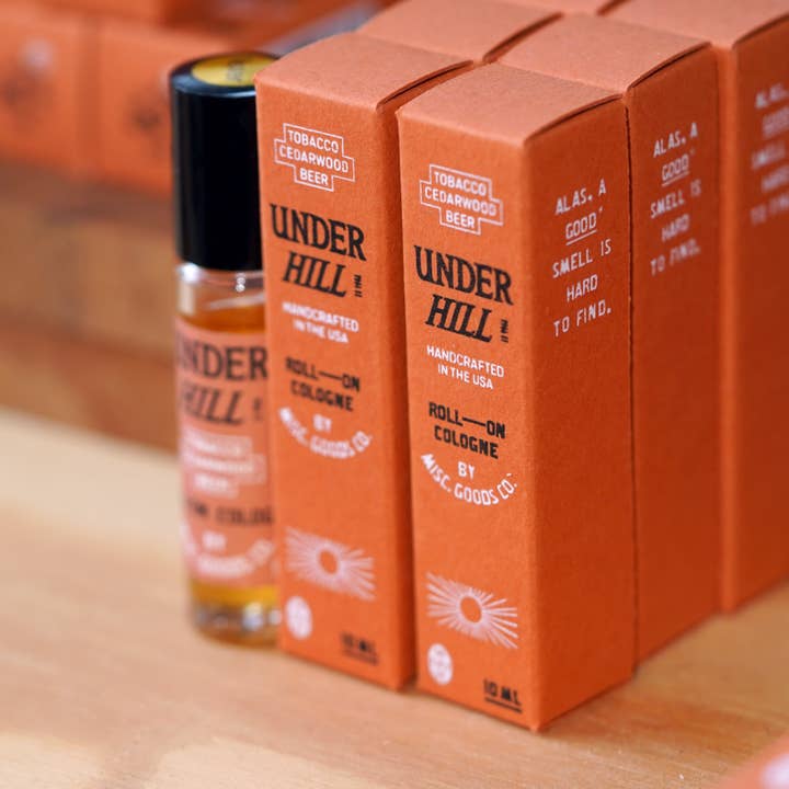 Misc Goods Co. - Wholesale Roll-On Fragrance - Underhill Roll-On Cologne – Tobacco, Cedar & Ale | Compact & Clean, 10ml