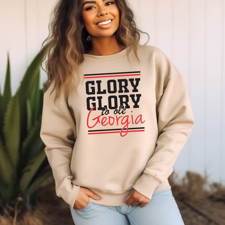Simply You Customs - Wholesale Graphic Sweatshirt - Women's - Glory Glory To Ole Georgia Sweatshirt