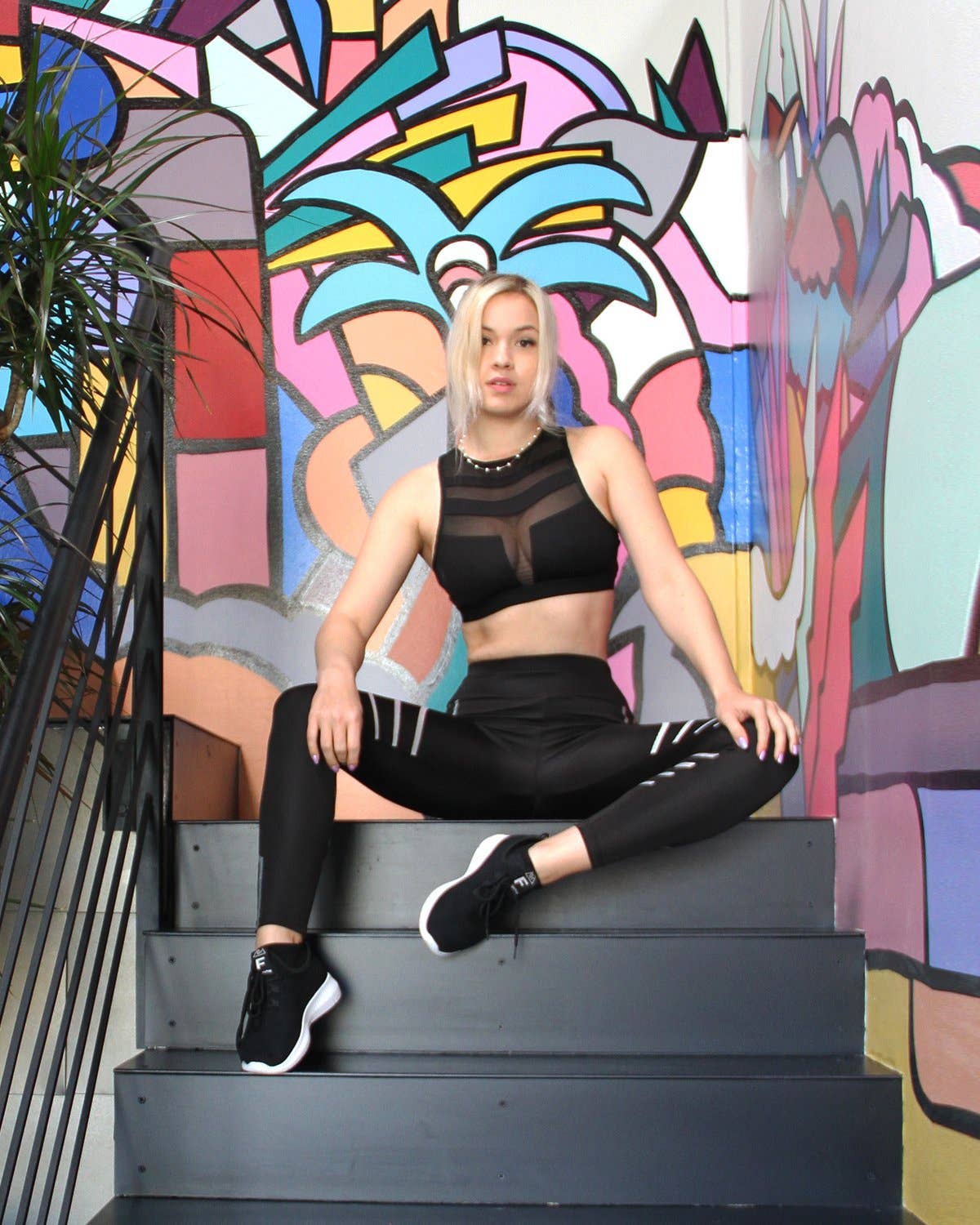 Lenawee Moda - Wholesale Athletic/Lounge Leggings - Women's - Laguna Leggings - Black5