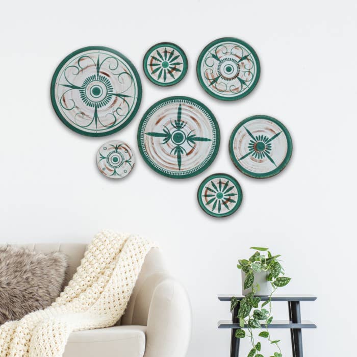 MOODONLINE – Arte de parede dimensional/3D por atacado – Decorativo, Cerâmica Artesanal, Placas de Parede Verdes, Penduramento de Parede13