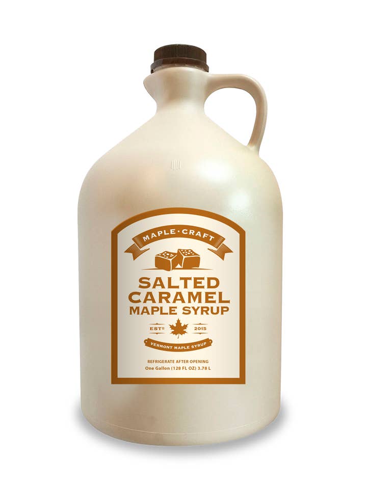 Bulk/Food Svc: Salted Caramel Maple Craft Syrup (Gallon) for wholesale by Maple Craft Foods