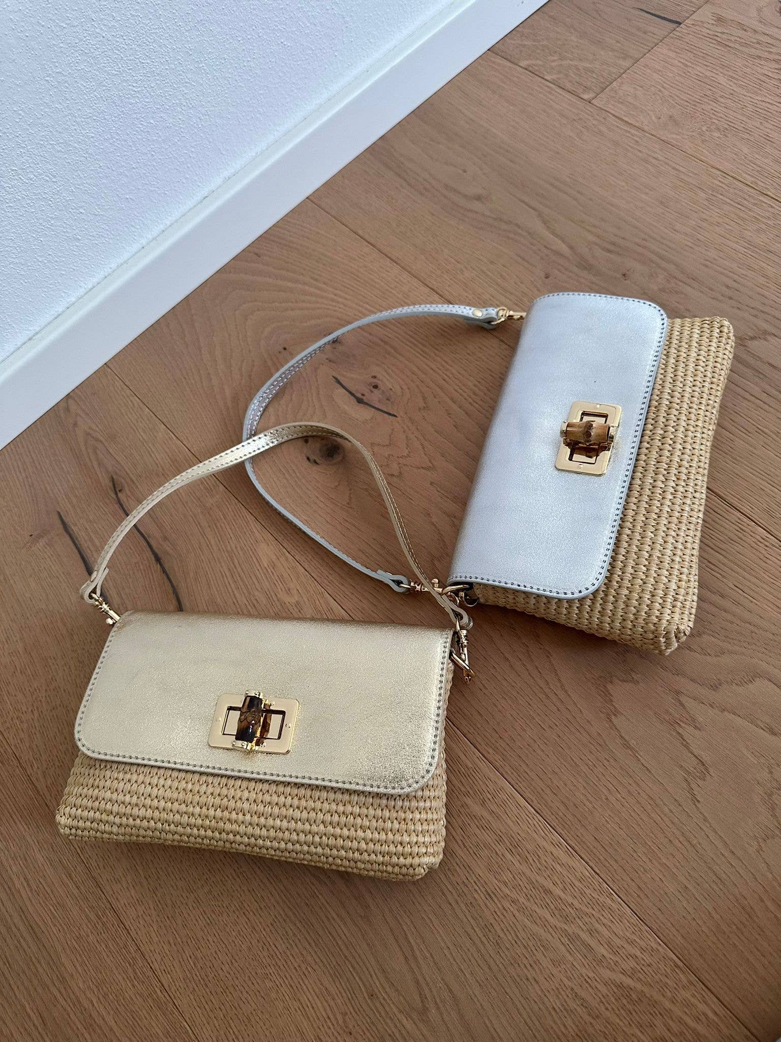 Zhade - Vente Accessoire de sac/sac à main – unisexe - VICKY - Sac en raphia et cuir7