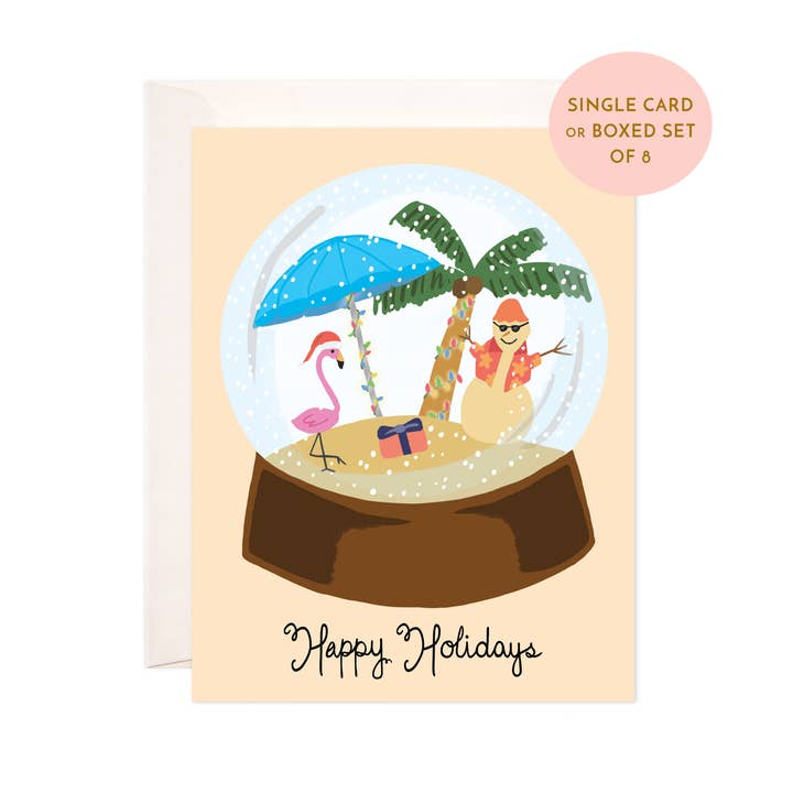 Tarjeta de felicitación navideña tropical - Tarjeta de Navidad para venta al por mayor de Bloomwolf Studio
