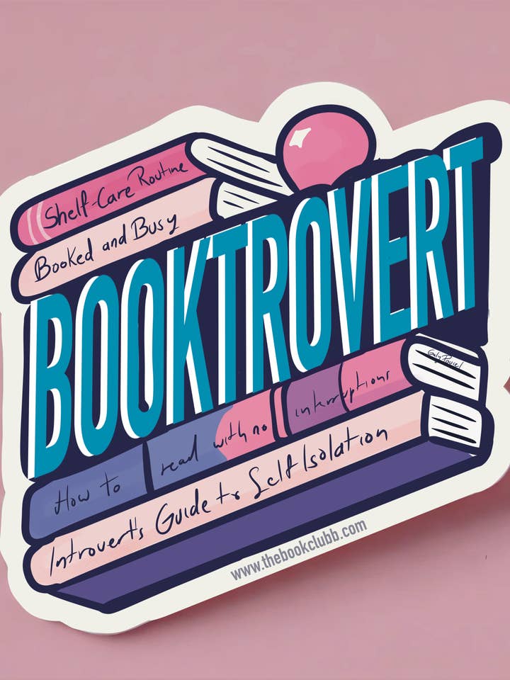 Autocollant Booktrovert pour la vente par The Bookclub Boutique