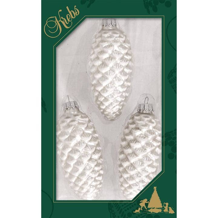 Gerson Christmas by Krebs Christmas By Krebs Silver Pearl 4" for wholesale by The Gerson Companies