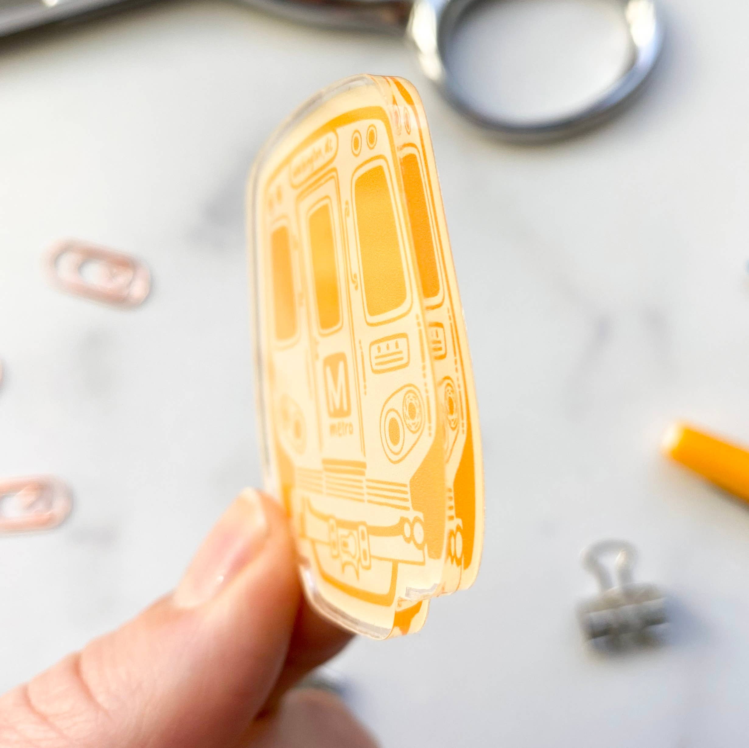 Billie Claire Illustration (Handmade) - Wholesale Magnet - Acrylic Magnet - DC Metro (Multiple Line Colors Available)7