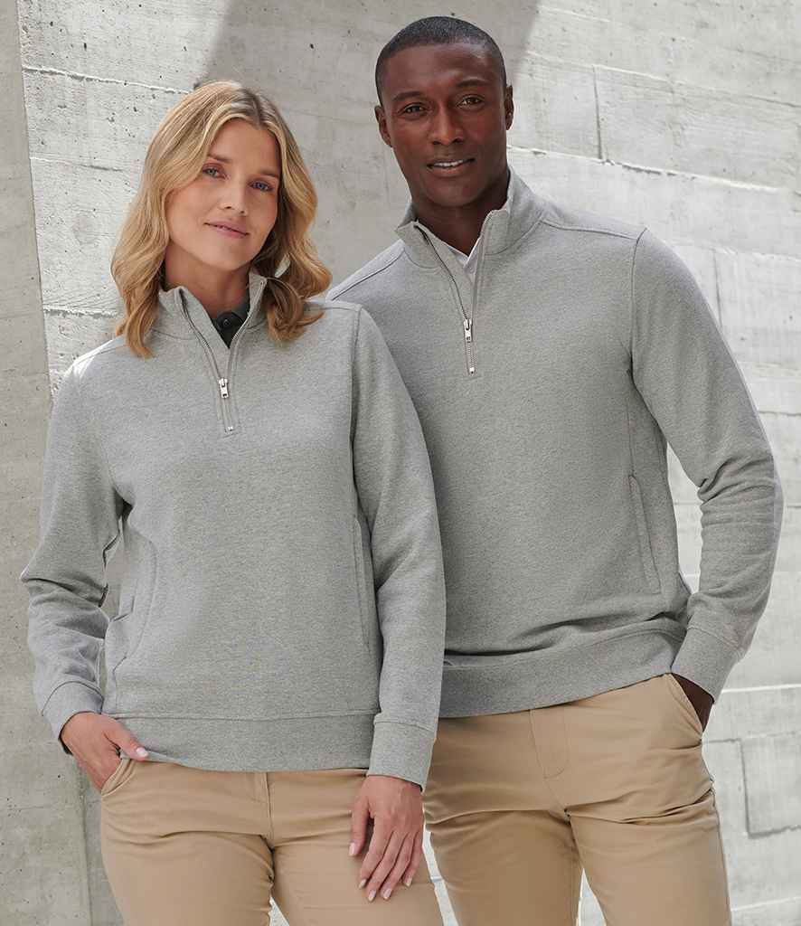 Pierre Francis – wholesale Sweatshirt – Unisex – Henbury - Unisex Sustainable 1/4 Zip Sweatshirt3