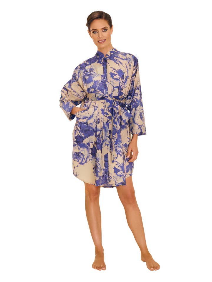 Oversized Shirt Dress - China Blue Blooms for wholesale on Faire