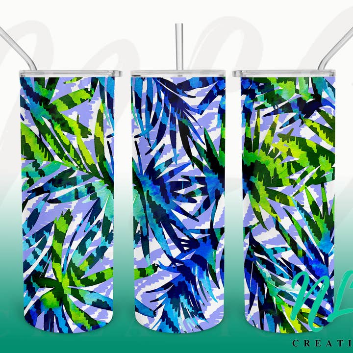 Piante tropicali, blu, bianche e verdi per la vendita all'ingrosso da parte di NLC Creations