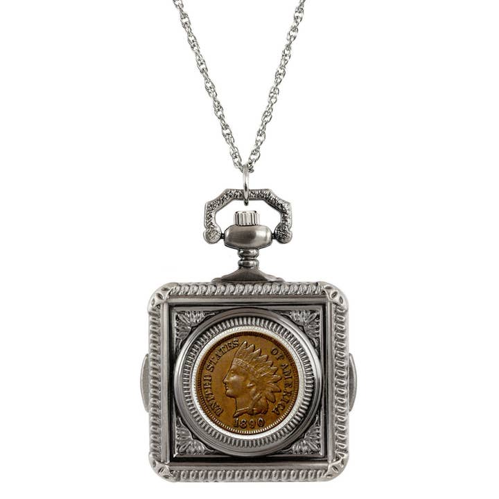 Collier avec pendentif pièce de monnaie indienne Penny des années 1800 pour la vente par American Coin Treasures