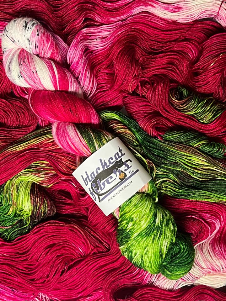 Dragon Fruit- Nomad Sock for wholesale by Black Cat Fibers