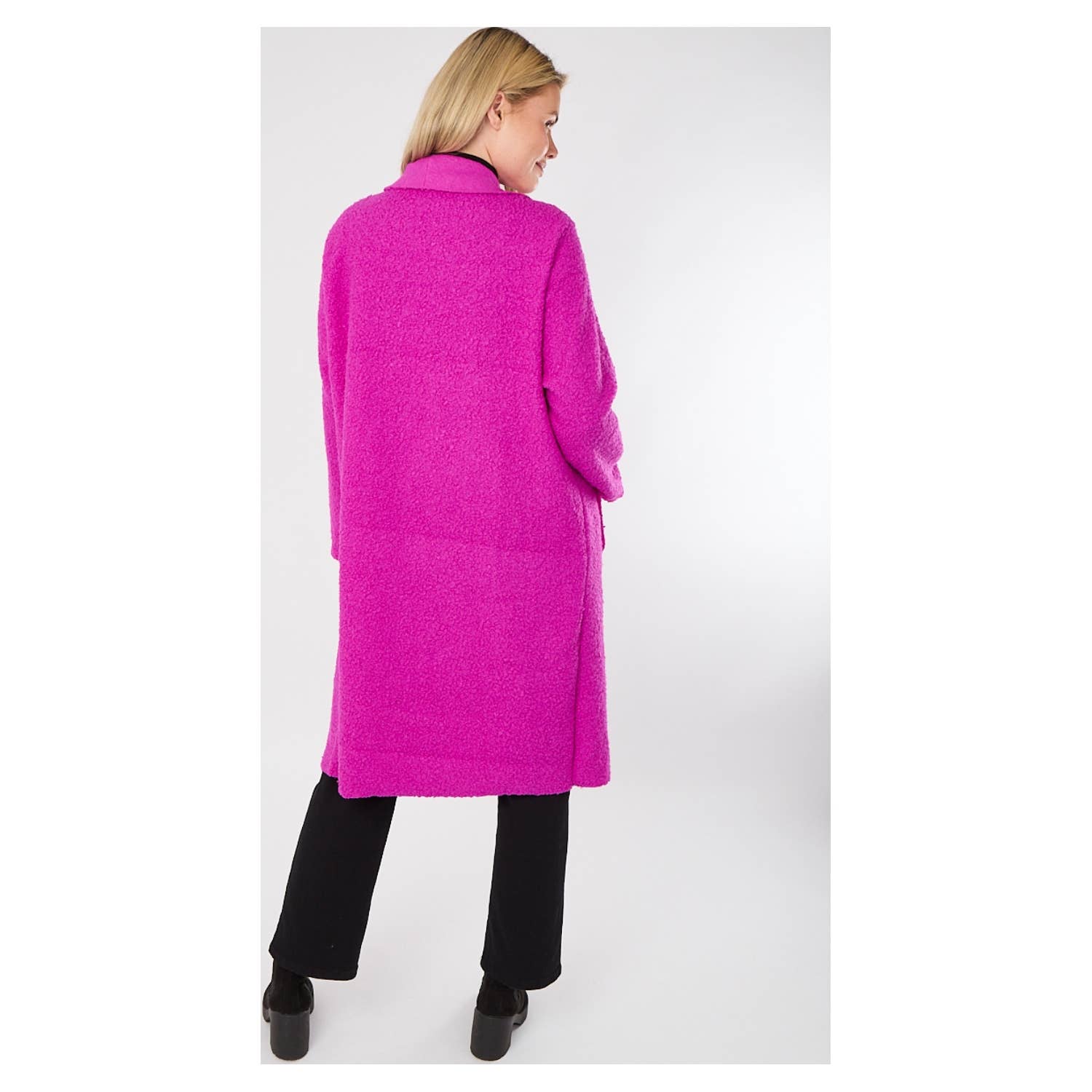 Superbia - Vendita all'ingrosso Cappotto - Donna - Nuovo cappotto italiano morbido taglia unica a cascata con due tasche4