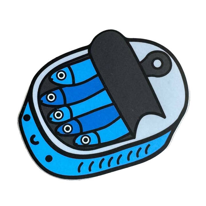Blik Sardine Vinyl Sticker voor wholesale door Mochi Kids