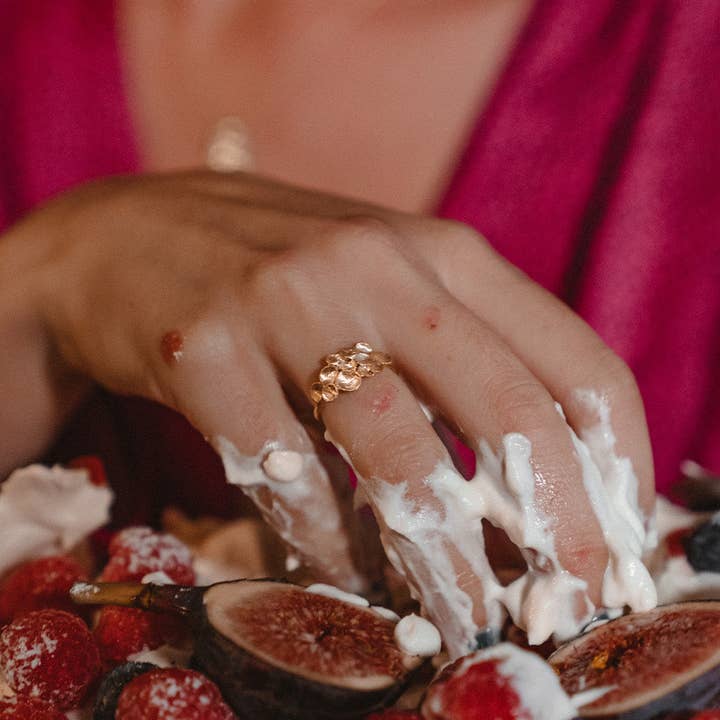 MESH - Wholesale Band/Stacked Ring - Simone Ring in plated 925 silver2