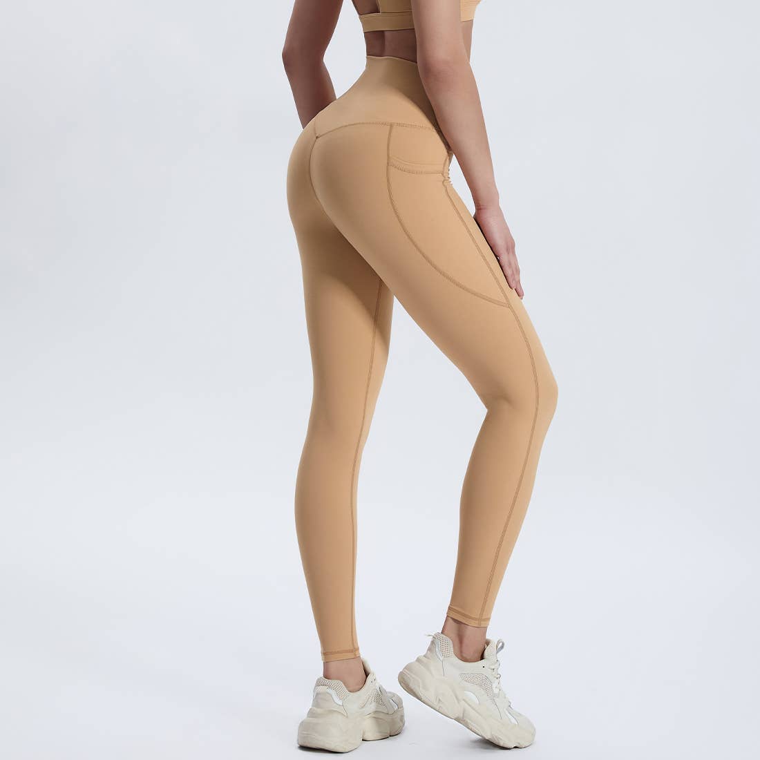 Sodalemon – Leggings de desporto/casuais - Mulher por atacado – Calças de Ioga com Bolsos Laterais para Mulheres, Leggings Desportivas sem Costura Frontal20