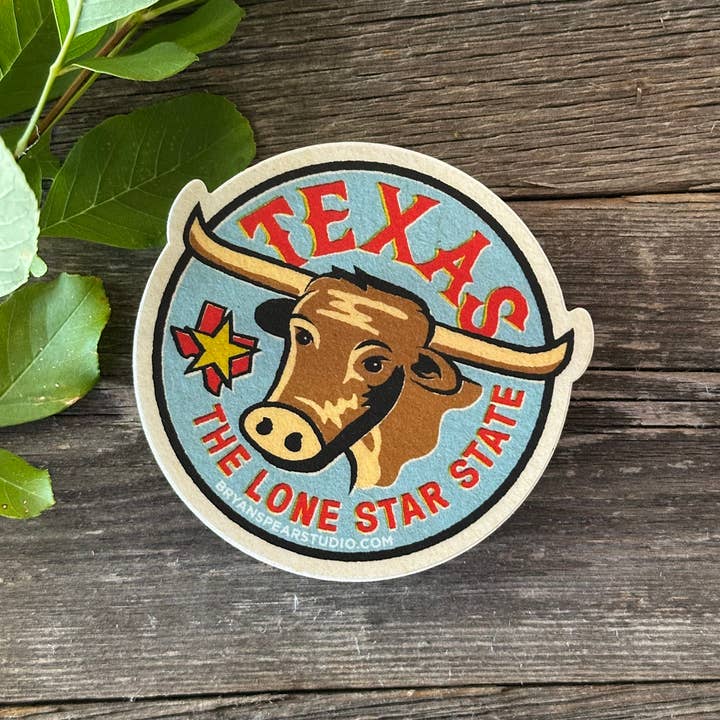 Bryan Spear Studio - Wholesale Sticker - Texas Lone Star State Sticker1
