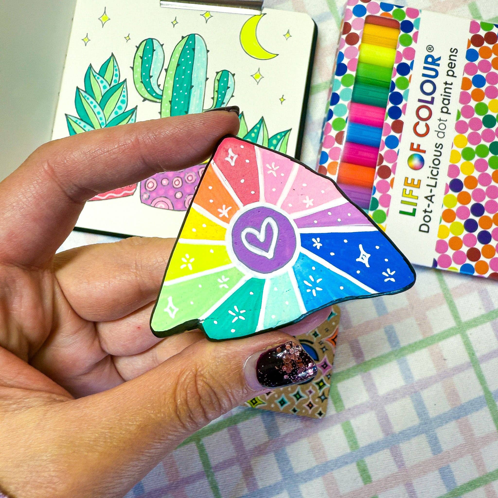 Life of Colour - Vente Marqueurs - Dot-A-Licious Stylos de Peinture Acrylique - Ensemble de 12 Couleurs Vives4