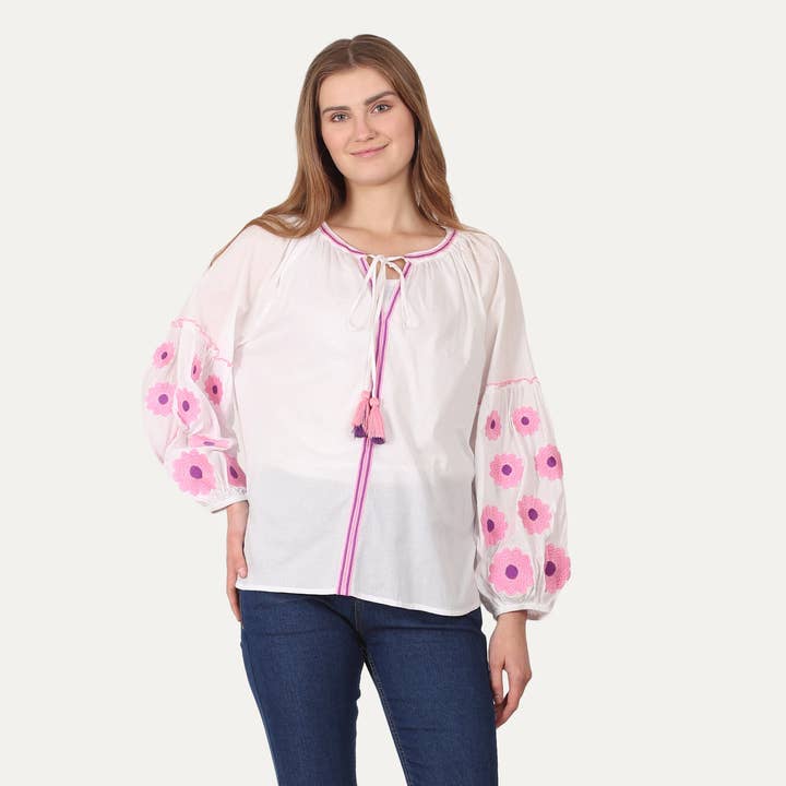 JEP Holland - Wholesale Blouse - Women's - Florence White Blouse PRE ORDER SS260