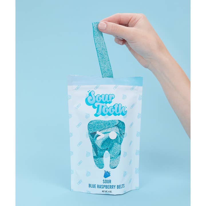 Sour Tooth - Wholesale Gummy - Sour Blue Raspberry Belts