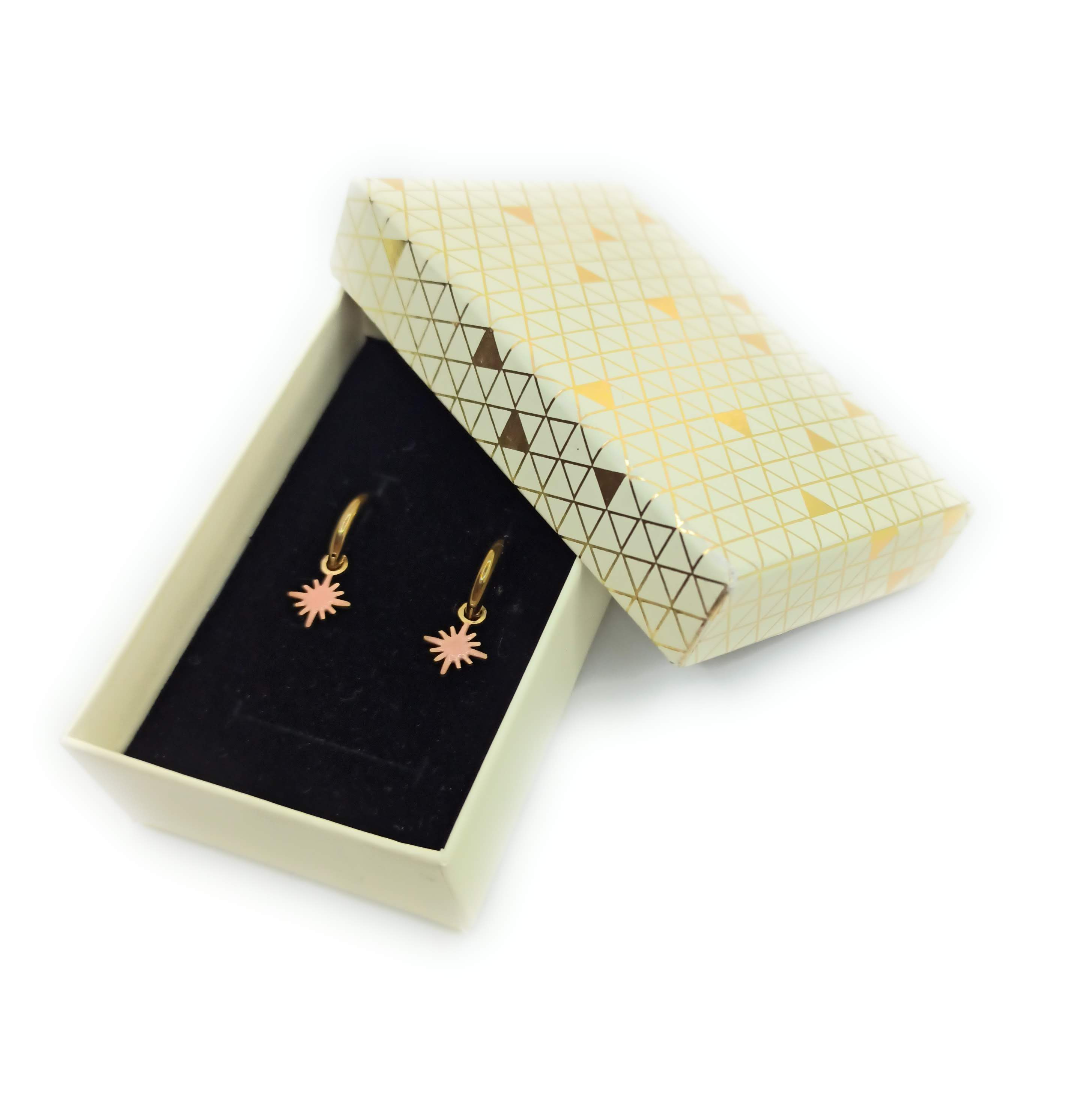 BRANDELIA - Wholesale Dangle Earrings - Pendant Earrings · Nude Star Gold Hoop7