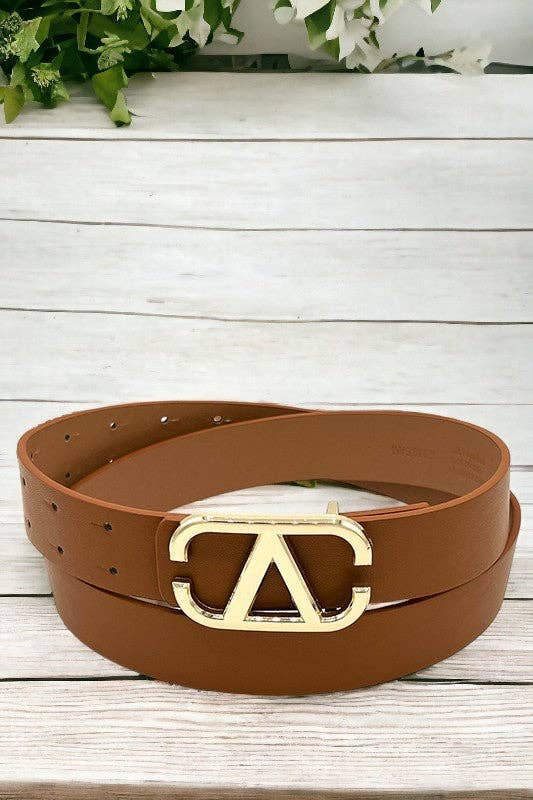 Andrea Bijoux - Wholesale Belt - Women's - Faux Leather V Buckle Fashion Belt5