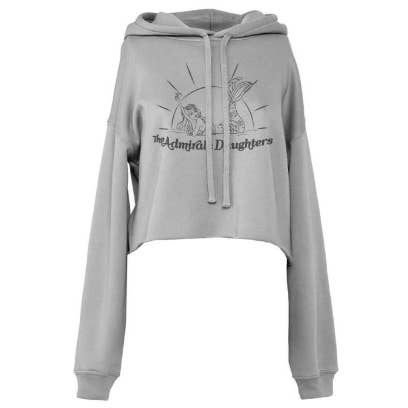 PEACE MERMAID Cropped Fleece Hoodie for wholesale by The Admiral's Daughters
