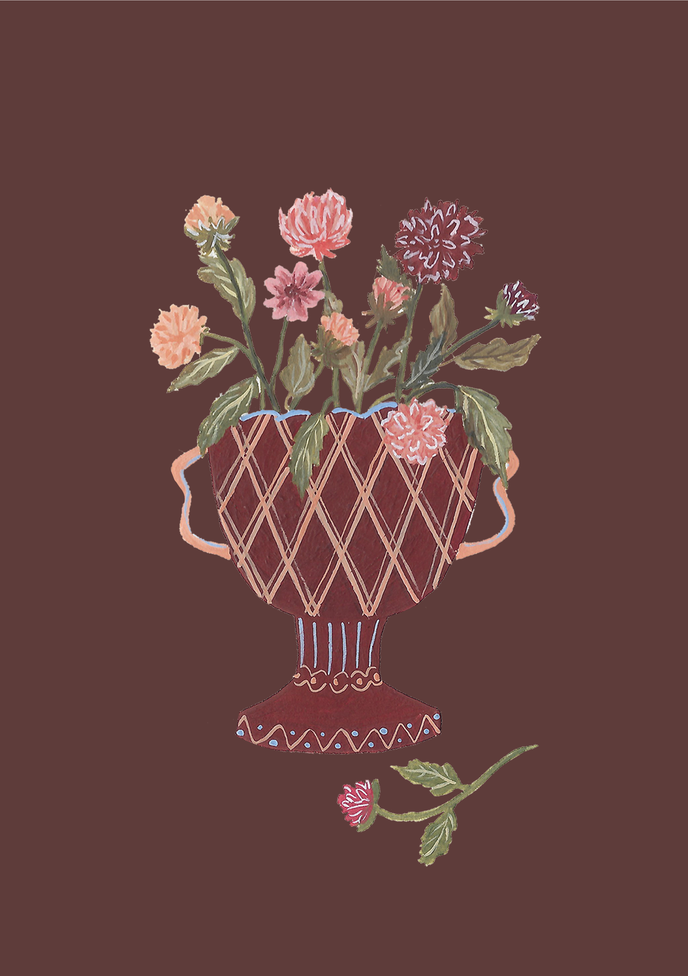 Harriet Watson - Vendita all'ingrosso Stampa artistica - Stampa A5 - Dalie rosa2