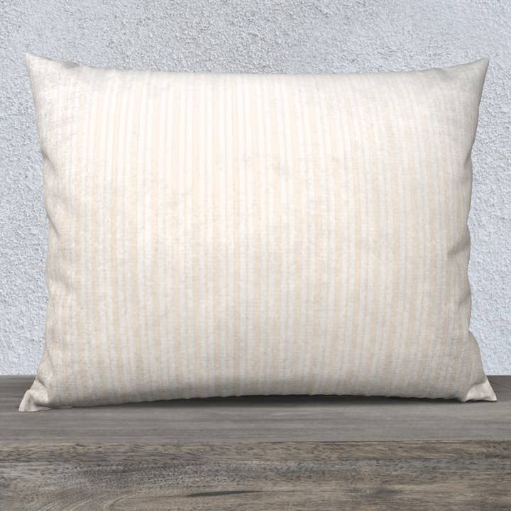 Creme de la Creme Striped Cushion Cover 26x20- Beige 🇨🇦 for wholesale by The Wheaten Store