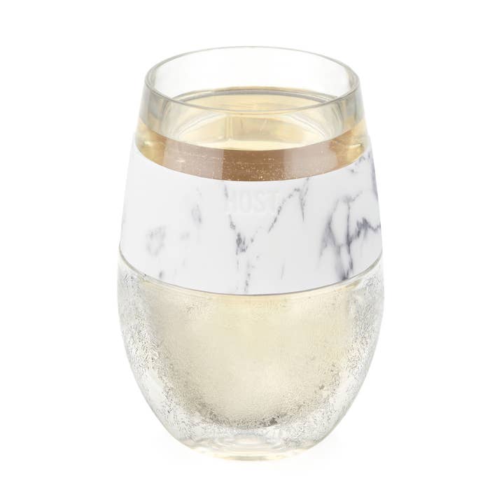 Wine FREEZE™ Cooling Cup Insulated wth Cooling Gel in Marble for wholesale by HOST