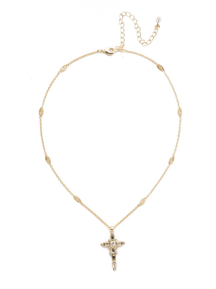 Dierdre Cross Pendant Necklace - NDQ54BGCRY for wholesale by Sorrelli