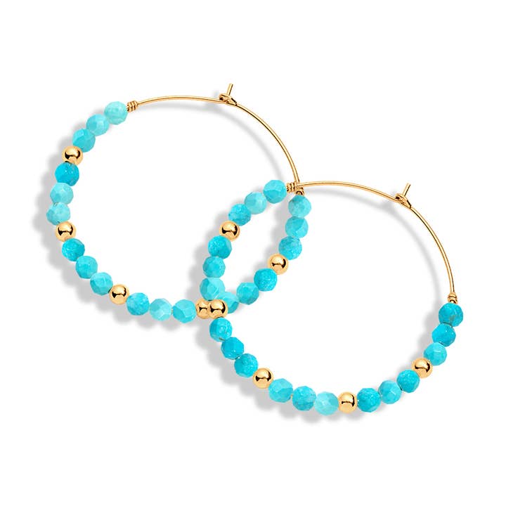 Zara Gemstone & Gold-Filled Hoop Earrings for wholesale by Tatiana M Designs