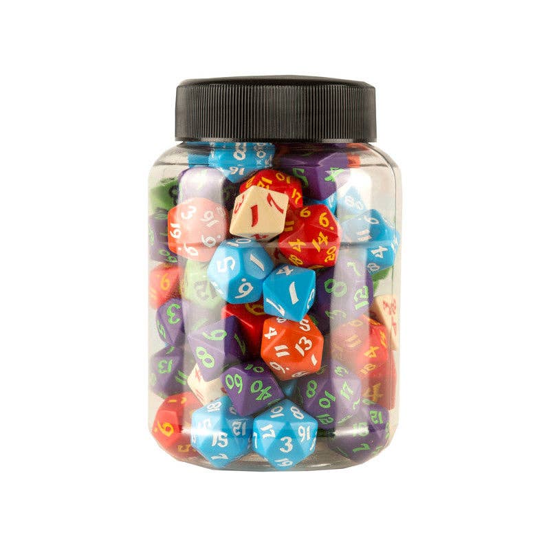 Cardshouse - Wholesale Dice - Round Jar of Classic RPG Dice 80 pcs. Q-workshop0