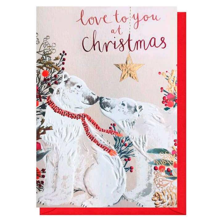 Love Bears Christmas Card | Holiday Card | Seasonal Cards for wholesale by Louise Tiler