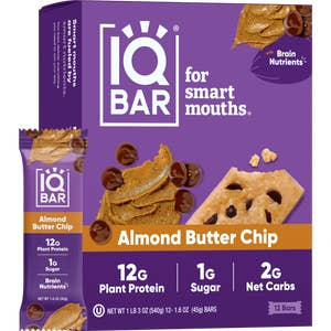 IQBAR Almond Butter Chip | Brain + Body Keto Protein Bars and other Wholesale quest bars for your store trending on Faire.