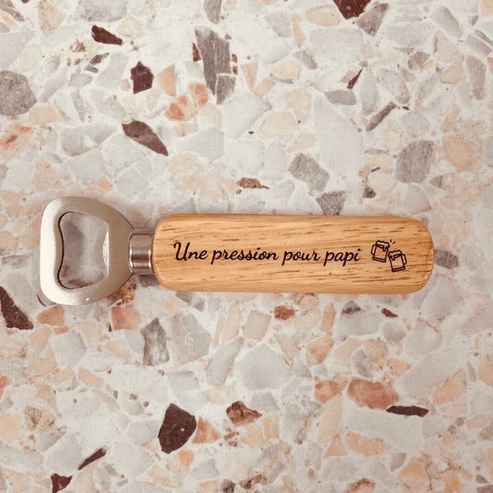 My Bambou - Wholesale Bottle/Wine Opener - “Bonne Fête Papi” bottle opener with handle - My Bambou3