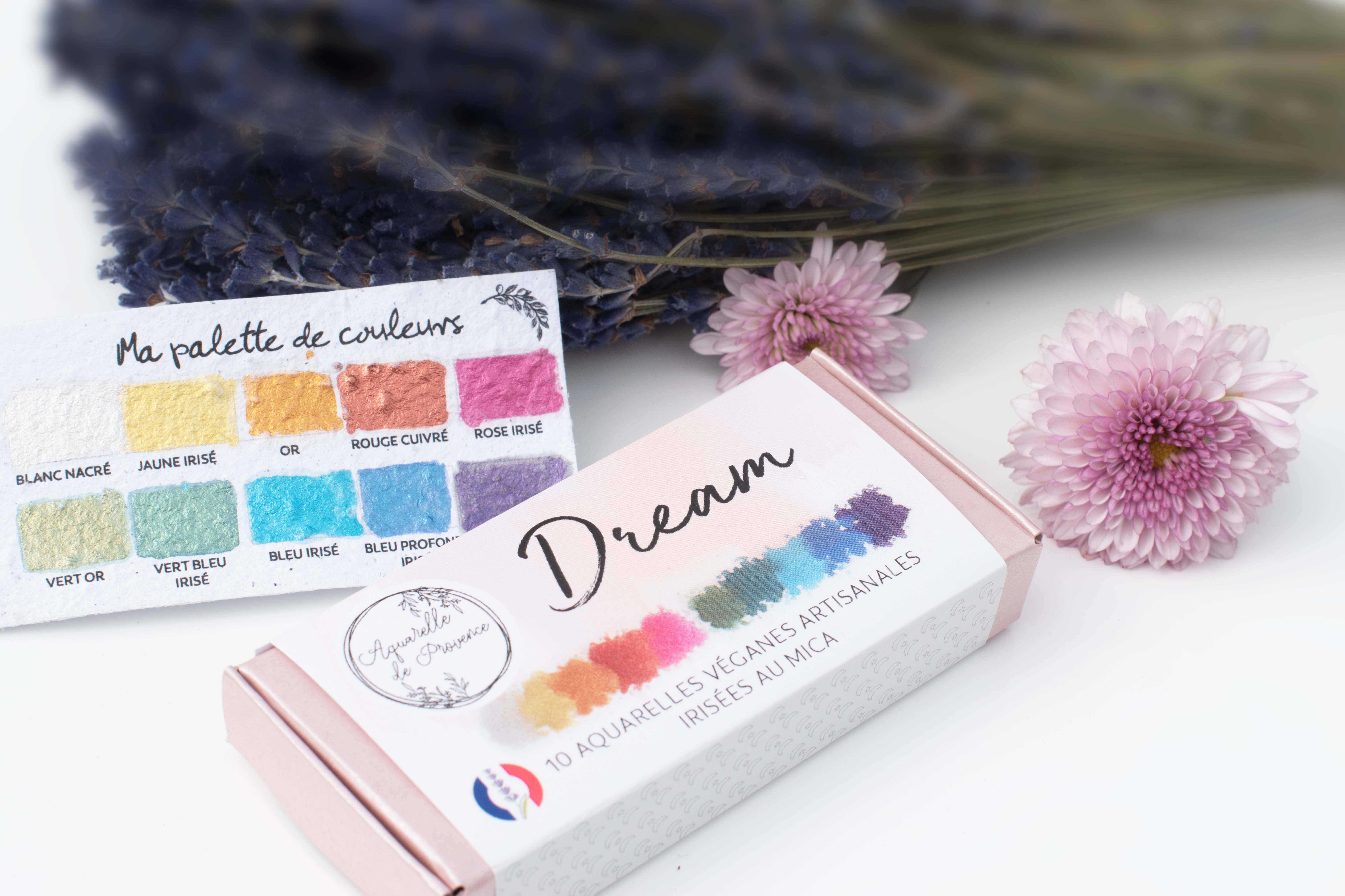 Aquarelle de Provence - Wholesale Watercolor Paint - 'DREAM' PALETTE - 10 extra-fine metallic watercolors2