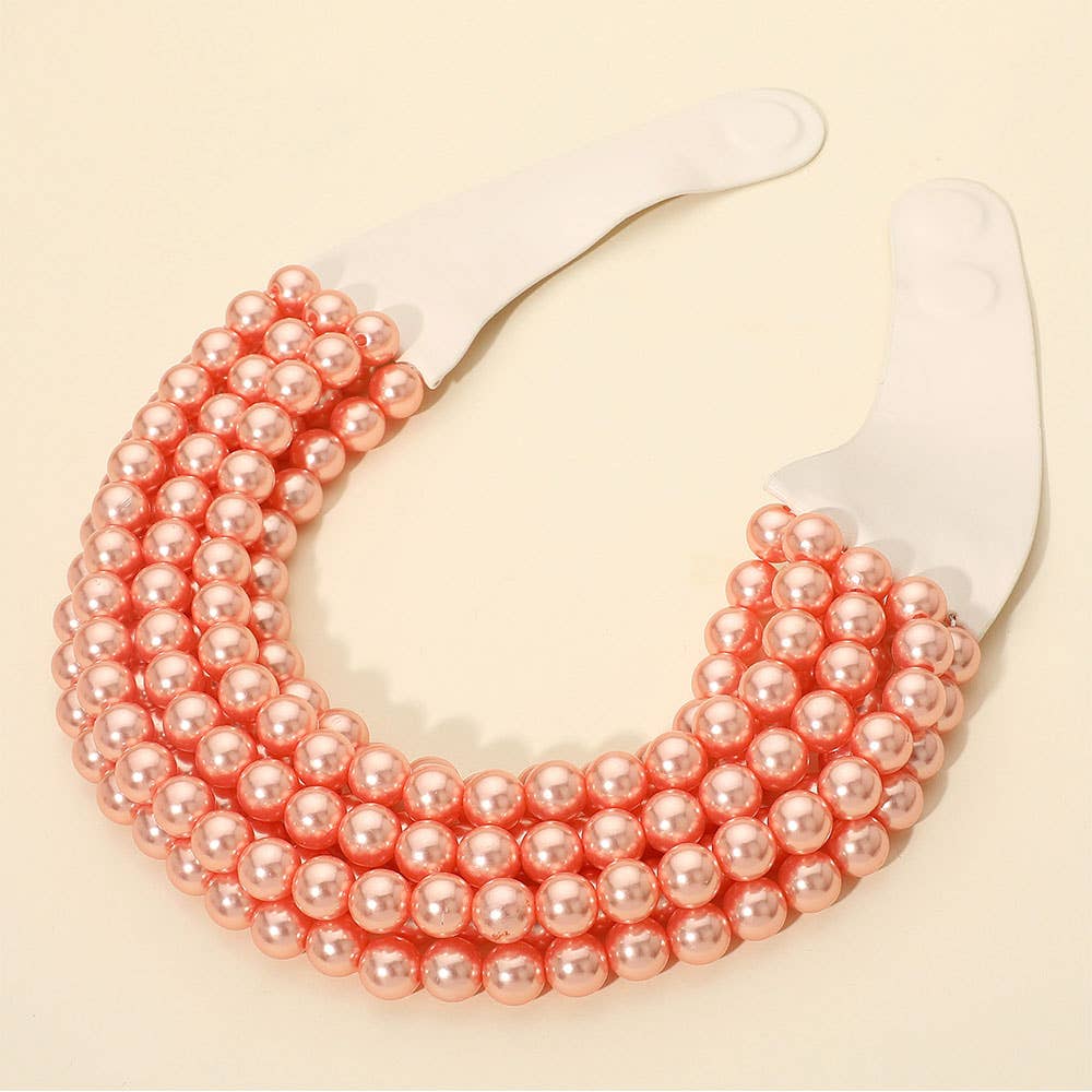 Sensibling Corp. - Wholesale Beaded/Pearl Necklace -  Multi Layered Pearl Beaded Collar Magnetic Necklace6