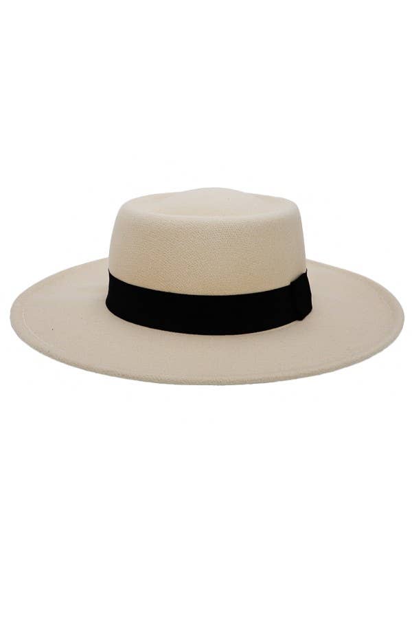Cap Zone - Wholesale Fedora - Women's - Bolero Felt Pork Pie Crown Hat-Black Band6