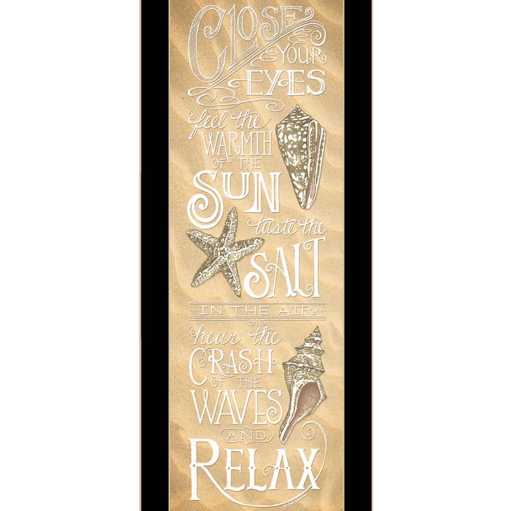 „Luk dine øjne“ af Deb Strain Sort indrammet tryk for engroshandel hos Trendy Decor 4U