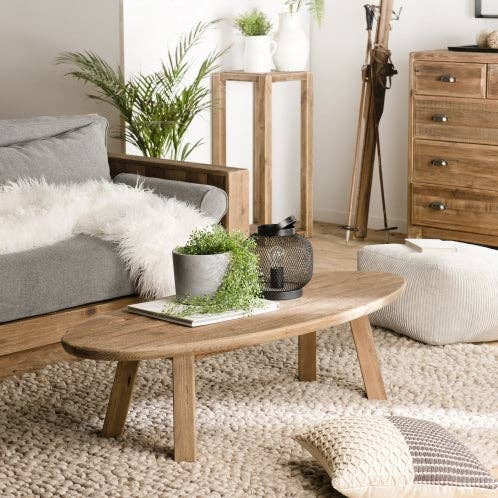 Reclaimed Pine Oval Coffee Table for wholesale by NACH