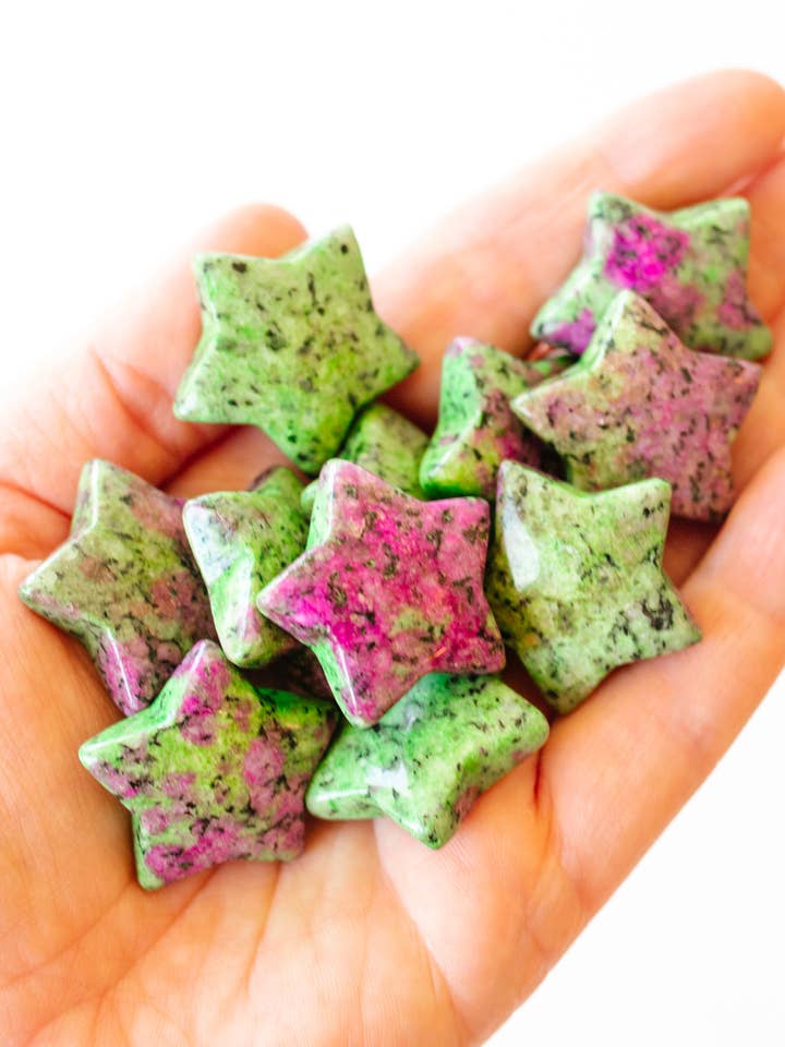 Ruby Zoisite Crystal Stars for wholesale by Apothecary Co.