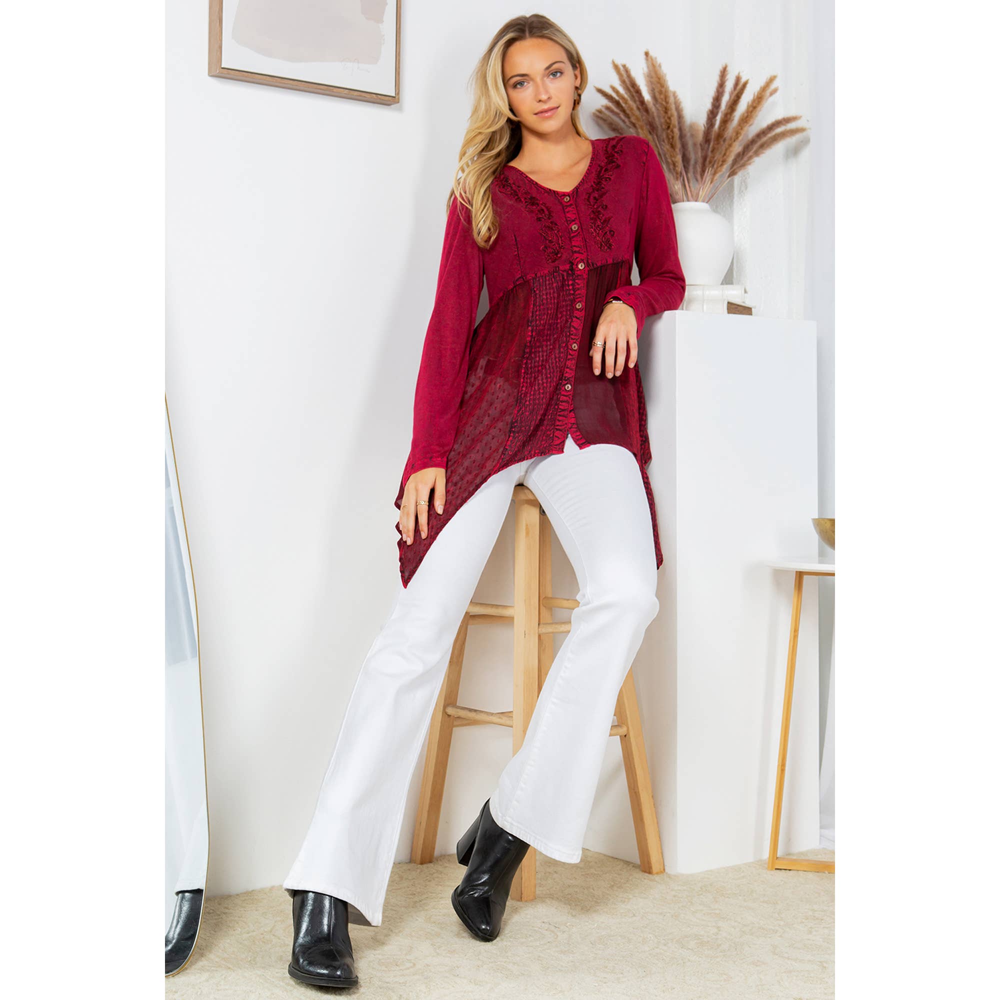 Young Threads - Wholesale Tunic - Women's - Bohemian Rhapsody: Stonewashed Rayon Women Top9