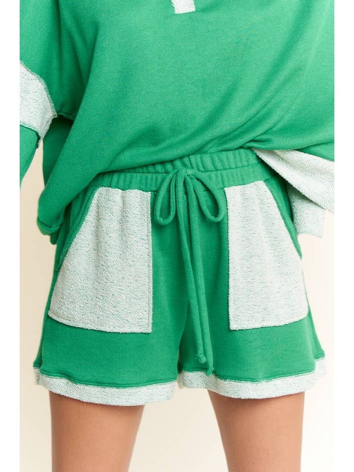 J.Her - Wholesale Lounge Shorts - Women's - LoopTerry Cont Pocket Shorts HP5720.11